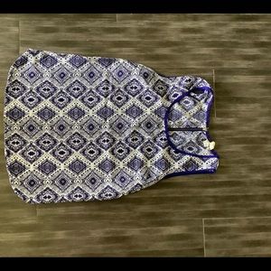 Japna Patterned tank top with zipper in back